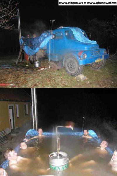voiture piscine